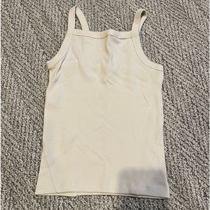 lululemon athletica Beige Ribbed Tank Top